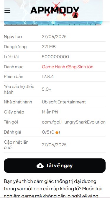 Hướng Dẫn Tải Và Cài Đặt Hungry Shark Mod APK