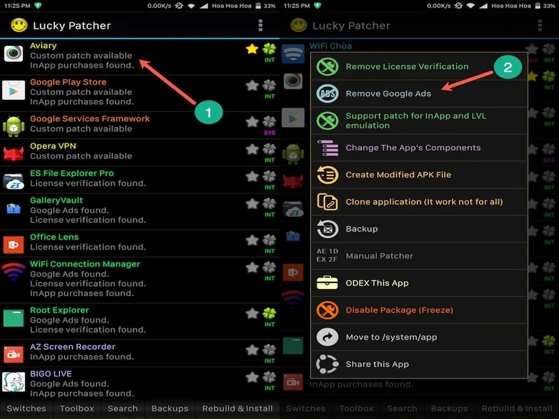 Tính Năng Nổi Bật Của Lucky Patcher APK