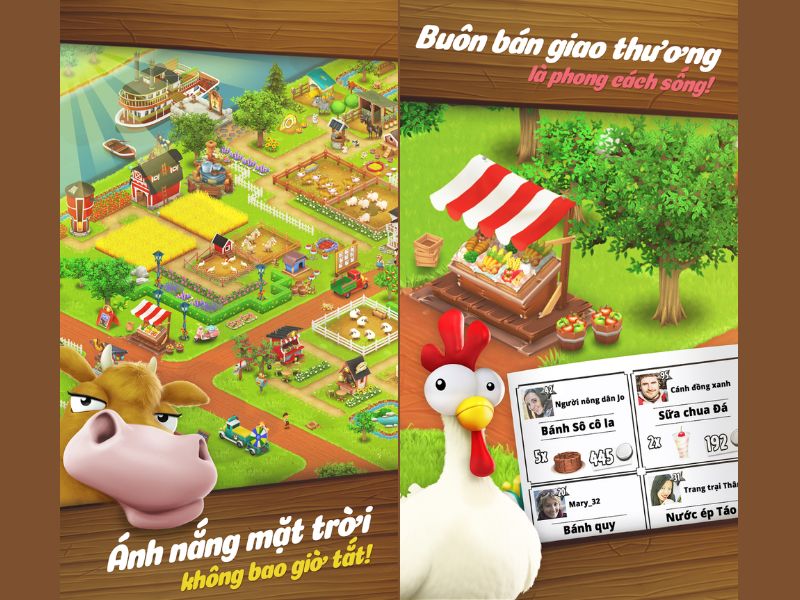 Game nông trại với lối chơi vui nhộn trong Hay Day