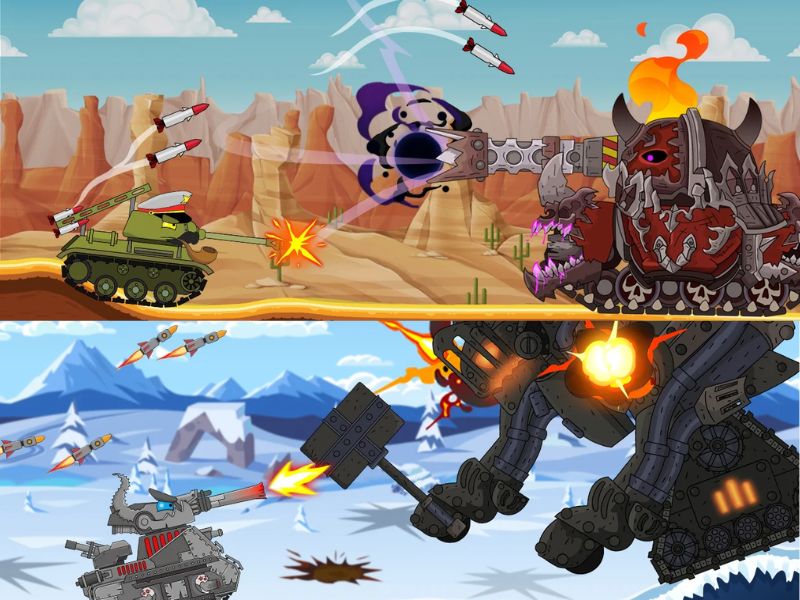 Chiến đấu ở trên địa hình khác nhau trong Tank Combat