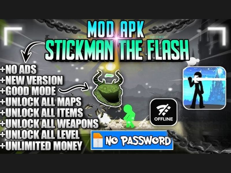 Những Tính Năng Nổi Bật Có Trong Phiên Bản Hack Stickman The Flash